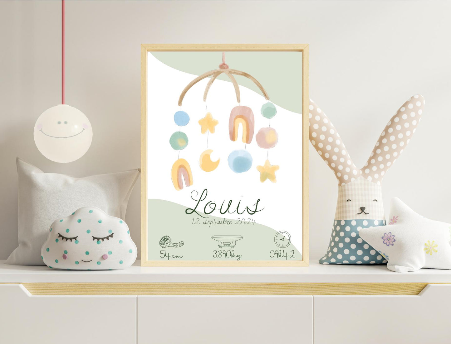 Affiche de Naissance Illustrée | Célébrez l'Arrivée de Votre Bébé