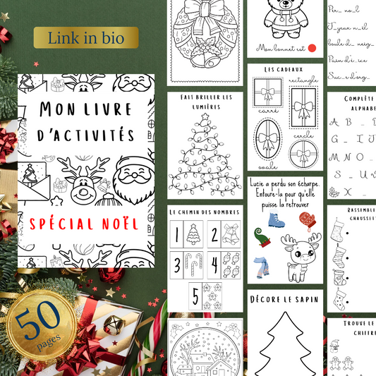 Livre de Coloriage et Activités de Noël pour Enfants